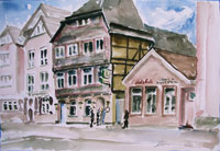 Click to see it big Westerbachstrasse Höxter 4, Architektur, Aquarell